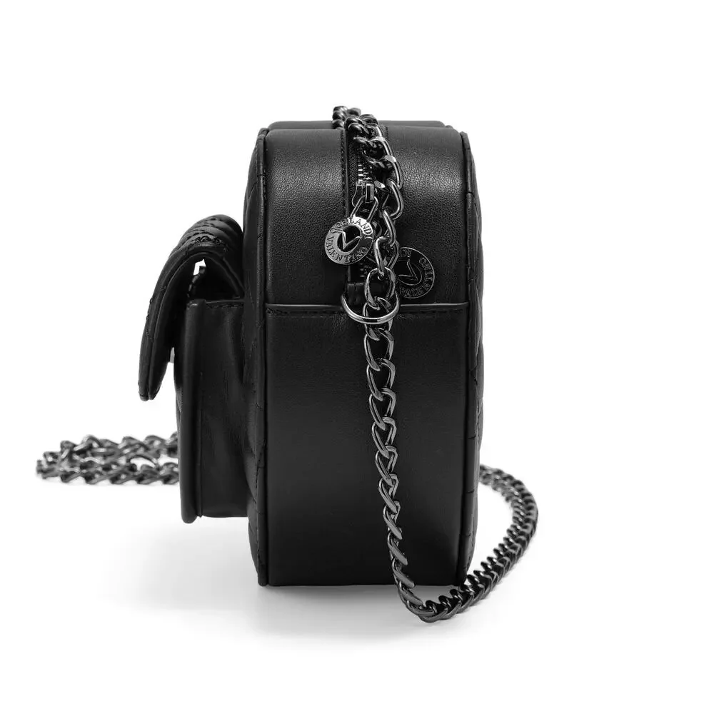 Valentino Orlandi Heart Crossbody MSRP $139 NWT Black Quilted Vegan Leather
